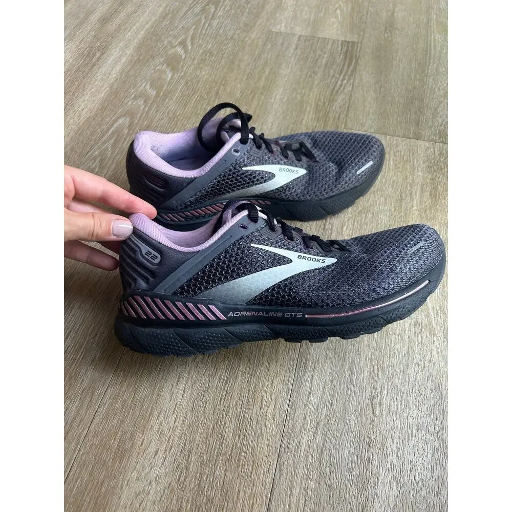 Brooks Adrenaline GTS 22 Women's Running Shoes Black/Purple/Silver comfortable